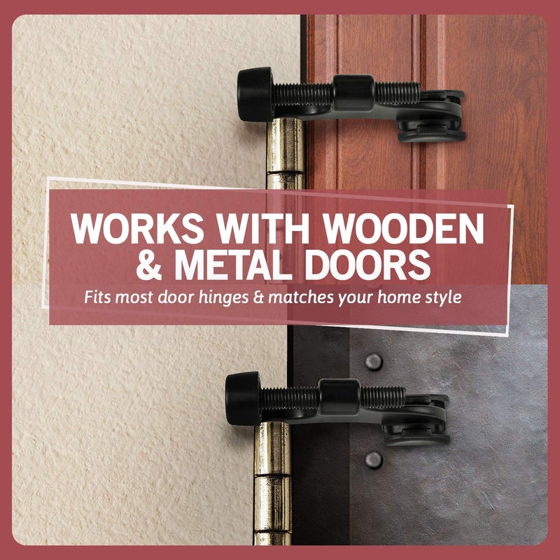 JD Jack N'Drill Jack Nâ€™ Drill Hinge Pin Door Stop (7 Pack) - Convenient Door Stopper for Door Hinges | Durable, Heavy Duty Metal Construction for Preventing Damaged Walls and Extra Door Security - Image 3